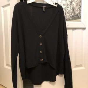 Forever 21 black button down shirt